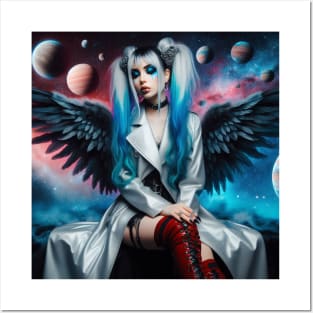 Goth Angel Girl Posters and Art